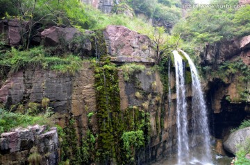 云台山风景 青山绿水  瀑布