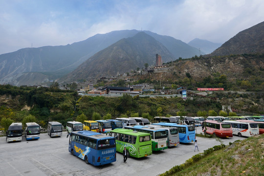 茂县牟托羌寨停车场