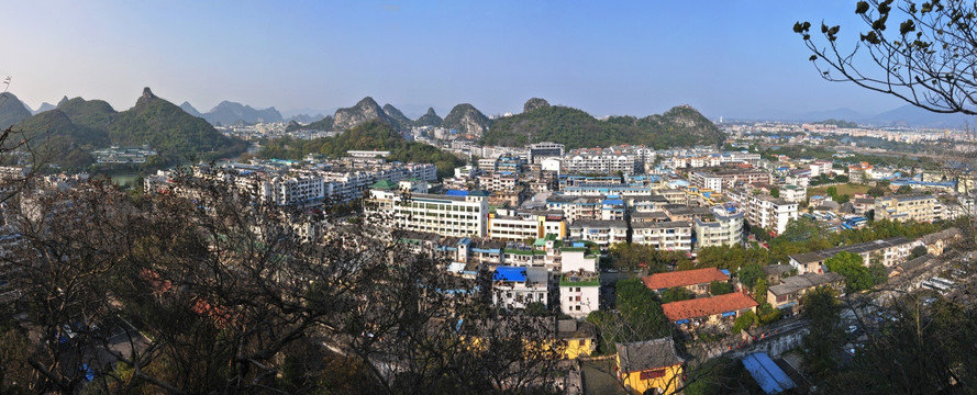 桂林市区全景图