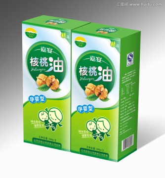 核桃油 平面圖 包裝