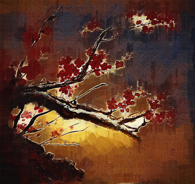 梅花 抽象畫