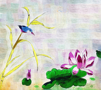 牡丹花 抽象畫