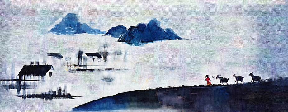 山水畫 油畫