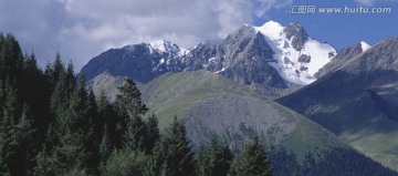 天山风光 雪山冰山 夏塔 冰川