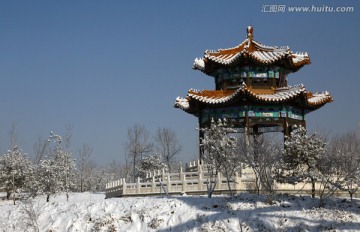 永定河森林公园雪景