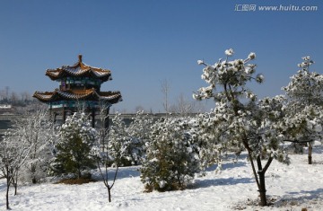 永定河森林公園雪景