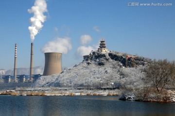 首鋼老廠區(qū)雪景