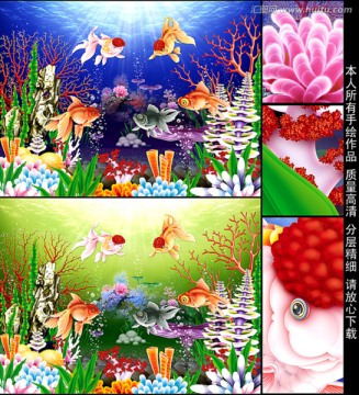 金魚(yú) 觀賞魚(yú) 海底世界