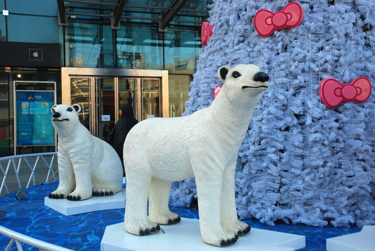 北极熊 白熊 雕塑 雕塑艺术