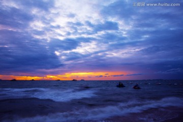 芭堤雅海灣晚霞