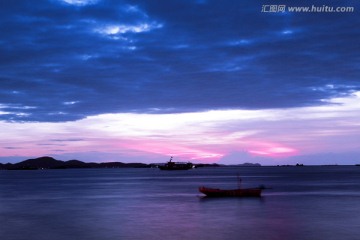 芭堤雅海灣晚霞