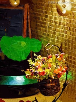 油畫(huà) 花