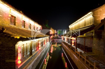 台儿庄古城夜景