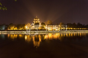 成都锦江望江楼夜景