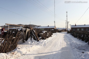 东北农村 东北民居 冬天 冬季