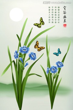 工筆畫 蘭花
