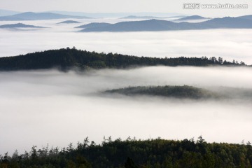 山恋 山山对望云雾连绵 仙境