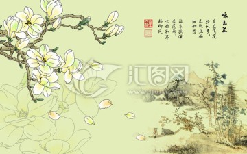 玉兰壁纸 壁画 墙纸