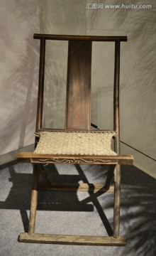清代榉木交椅   古代家具