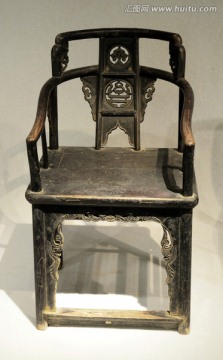 榆木扶手椅  古代家具