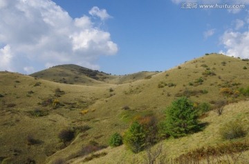 陕西安康岚皋神禾草原 蓝天白云