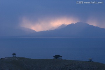 天山湖泊 赛里木湖夕照 日落