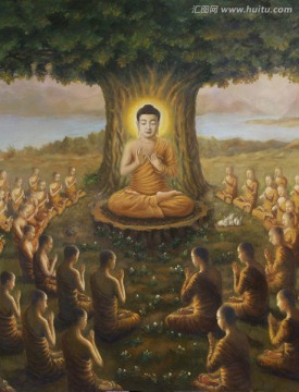 釋迦摩尼講法圖