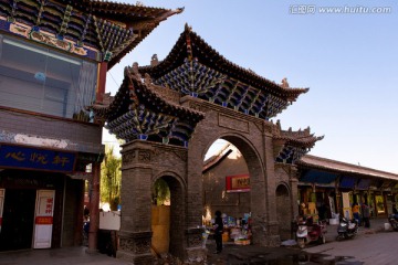 张掖大佛寺 牌坊 侧门