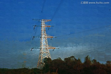 鐵塔裝飾畫