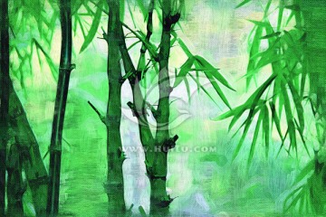 竹林 裝飾畫（合層）
