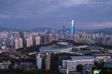 深圳夜景 黄昏 京基 地王