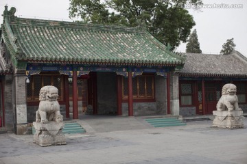 北京 恭王府 旅游景点 石狮子