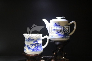 青花陶瓷茶具