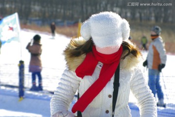 滑雪的女人