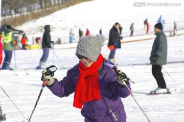 滑雪的女人