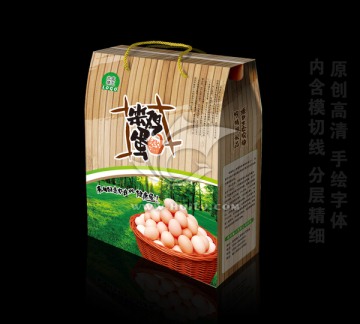 PSD高檔笨雞蛋包裝（展開圖）