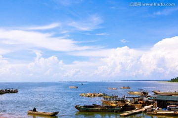 北仑河口 海洋风光 渔船