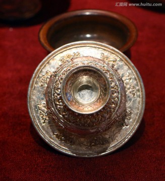 西藏银盖碗