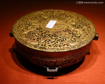 西藏铜鎏金碗套