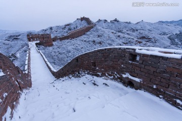 长城冬雪 晨曦 浓云 树挂