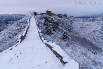 长城冬雪 晨曦 浓云 树挂