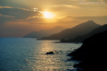 海边夕阳