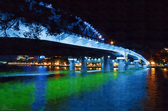 珠江桥夜色