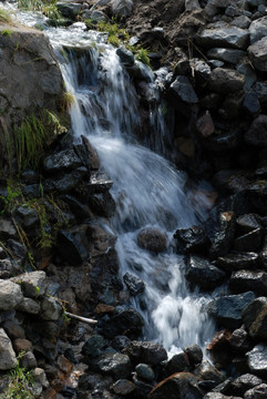 长白山 瀑布 溪水 溪流 小溪