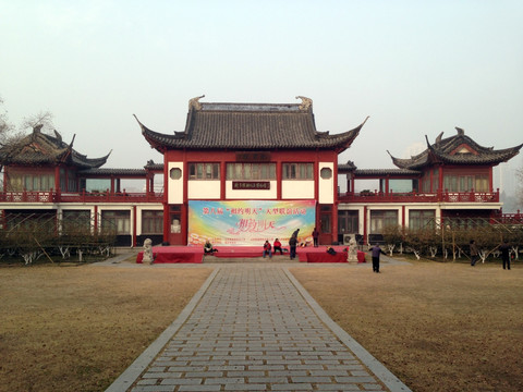 莫愁湖 中式建筑 草坪 南京