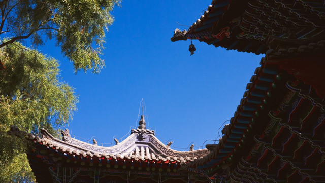 张掖大佛寺 屋檐