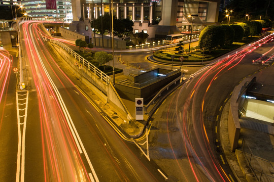 香港夜色 公路