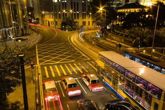 香港夜色 公路