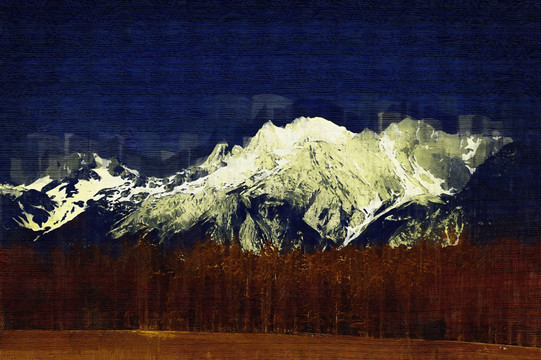 油畫 山水油畫