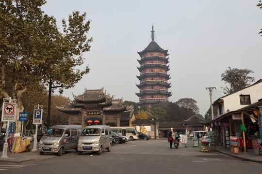 寒山寺 苏州 宝塔 旅游景点